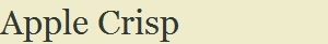 Apple Crisp