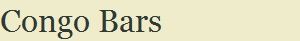 Congo Bars